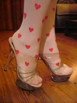 stocking heels and feet